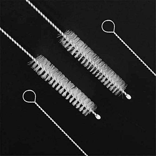 2-Pack Multi-Purpose Cleaning Brushes - Nylon Straw and Bottle Cleaners for Narrow Neck Bottles, Jars, and Teapot Spouts - Durable Wire/Nylon Construction