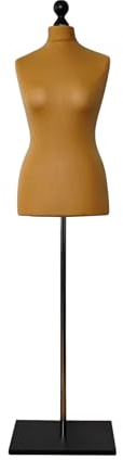 LUSORIA Schneiderpuppe, Schneiderbüste weiblich beige/schwarzer Standfuß (L 40/42)