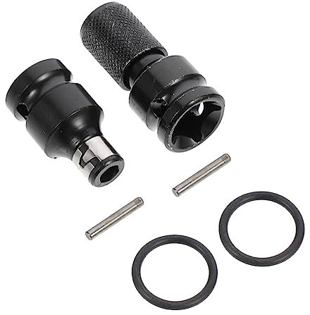 WOONEKY 2pcs Spring Sleeve Converter for Drill Chuck Impact Wrench Accessories Drill Chuck Accessories Wrench Quick Release Adapters Converter for Electric Wrench Black Steel