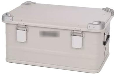 Aluminum Alloy Car Container Organizer - 50 Liter Outdoor Storage Box with Lid for Camping Gear, Waterproof Travel Storage Box for SUV, Picnic, Camp