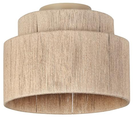 Trio Leuchten Deckenleuchte Smilla 666800136, Metall Beige, Schirm Jute naturbelassen, exkl. 1x E27