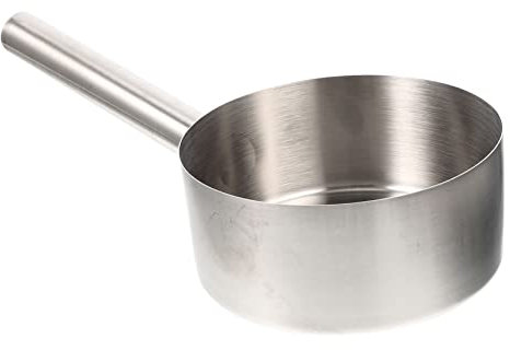 PHENOFICE Cucchiaio a Cucchiaio Mestolo Per L'acqua Del Bagno Secchio Doccia Scola Acqua Da Bagno Mestolo Wok Mestolo Per Inscatolare Cucchiaio Di Farina Nessie Acciaio Inossidabile Silver