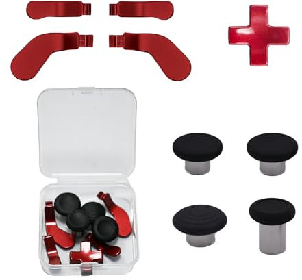 Pagaie di controllo Elite 9 in 1 per Xbox Elite 2 Core, D-Pads di ricambio per controller Xbox Elite 2 Core, levette per controller Elite Series 2 Core, accessori per Xbox One Elite 2 (rosso)