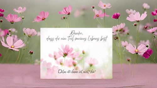 Karten für Verliebte mit Sprüchen als Geschenk für Valentinstag zum Jahrestag Freunde Familie Romantische Postkarten Grußkarten Karte mit Spruch Geschenk für jeden Anlass Schatz Ich liebe dich