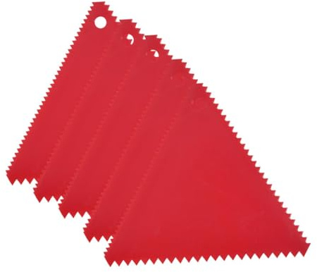 HGZLQKD 5 Pieces Glue Spreader Notch Trowel Lightweight Small Notched Glue Spreader for Epoxy Spackling Paste Applying Glue, Triangle