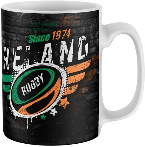 Purple Print House Ireland 1874 Vintage Mug Irish Heritage Rugby Supporters Tea Coffee Nations Cup