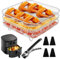 Rejillas Para Freidora De Aire, Freidora De Aire Rejillas Apilable, Rejilla Air Fryer Cuadrada, Rejillas Deshidratadoras Apilables De 3, Rejilla Air Fryer para Barbacoa, freidora de aire