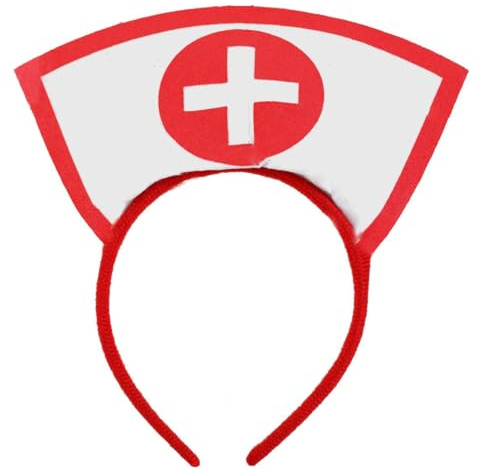 TAXTYHRE Bandeau Halloween, Bandeaux d'infirmière, Bandeau de Chapeau Infirmière Femme, Accessoire de Costume d'infirmière, pour Décoration de Fête Hallween Cosplay Carnaval