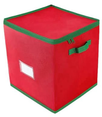Christmas Ornament Storage Box with Adjustable Dividers Xmas Decoration Storage Box Stores Up To 64 Ornaments