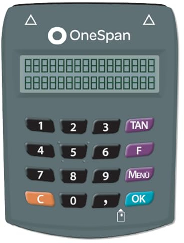 OneSpan Vasco Digipass 836, TAN Generator für Online-Banking, chipTAN Comfort, manuell und Sm@rtTAN Optic, LCD Display, Kompatibel mit Sparkassen und VR-Banken