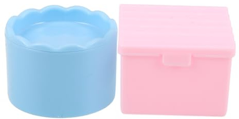WRITWAA 2pièces Lot de Porte-pinceaux pour Nail Art Gobelet de Nettoyage avec Couvercle Accessoire de Manucure Plastique Coupelle pour Pinceaux Acryliques