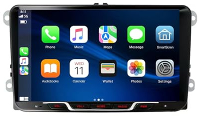 Android 15 Car Stereo for VW Transporter T6 2016-2019 with CarPlay/Android Auto Touchscreen Display Reversing Camera WiFi Bluetooth GPS Navigation(TS18 6G+128G)