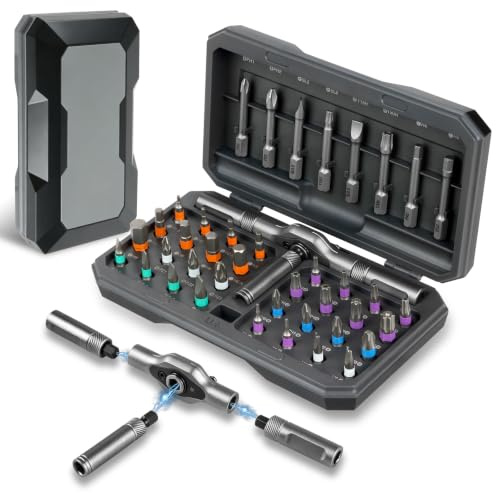 42 in 1 Ratchet Screwdriver Set, T Handle Ratchet Screwdriver Multitool Set | For Furniture Electronics Cars Bicycle, DIY Free Combination, Gift Choice