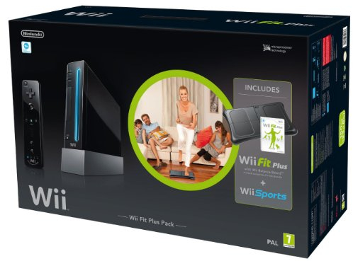 Nintendo Wii - Console Wii Fit Plus Pack, Nera + Telecomando Wii Plus + Wii Fit Plus + Wii Balance Board [Bundle]