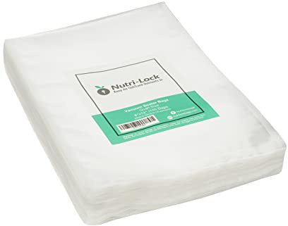 Nutri-Lock Sous Vide Vacuum Food Sealer Bags by Nutri-Lock. 100 Bag Pack 30cm x 20cm.
