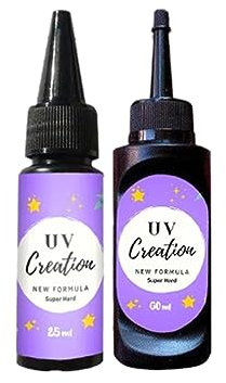 Resin Pro UV-Creation - UV-Harz für Schmuck, DIY, Schmuckherstellung, Ringe, Armbänder, Halsketten, Ohrringe, kompatibel mit Farbpasten und Pigmenten, schnell trocknend (160 ml)