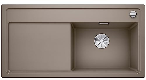 BLANCO ZENAR XL 6 S | Granitspüle aus SILGRANIT tartufo | Hauptbecken | [100x51x20,2 cm] | für 60 cm breite Unterschränke | Hauptbecken rechts | Reinigungsfreundlich | Großes Becken