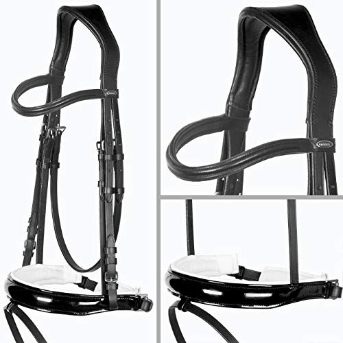 Heinick-Reitsport Trense Soft Selection Lack Weiß anatomisch ~ Classic ~ WB VB Größe Vollblut/Cob