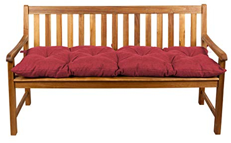 Gutekissen® Bankauflage Stuhlkissen Hollywoodschaukel Garten LS (120x40, Rot)