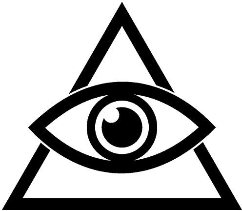 Samunshi® Aufkleber Auge der Vorsehung A für Auto Motorrad in 9 Größen und 25 Farben (10x8,7cm schwarz)