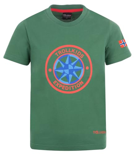 Trollkids Kids Windrose T 98, Dark Green
