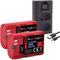 Baxxtar Pro LP-E6NH (2X 2600mAh) Kamera Akku Pack - kompatibel mit Canon R5 R5c R6 R6II R7 usw. Laden mit USB Mini-LCD-DUAL 18602 (Eingang USB-C und MicroUSB)