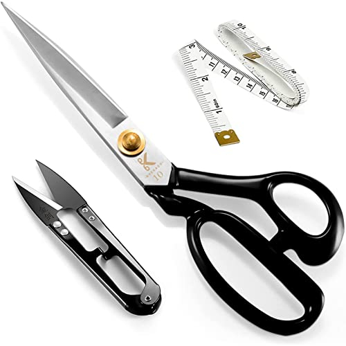 Stoffschere - 26.8CM Nähen Schneiderschere Schneiderschere zum Schneiden von Stoff, Kleidung, Leder, Rohmaterialien (Linkshänder, Weiß)