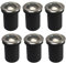 Qazqa - Modern 6er Set Outdoor Bodenstrahler Außen Befahrbar Edelstahl I nickel matt IP65 - Delux I Außenbeleuchtung - Edelstahl Rund - LED geeignet GU10