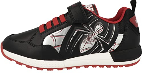 Geox Herren J Alben Boy D Sneakers, Black Red, 37 EU