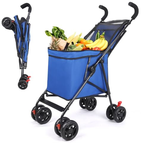 Wedyvko Hundebuggy bis 15 kg für Kleine Hunde, Hunde Wagen Klappbar Ultra Leicht - nur 5,7 kg, Hundebuggy Kleine Hunde mit Zubehör, Eva-Schaum-Räder, Getränkehalter
