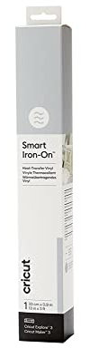 Cricut Smart Iron On | Silver | 0.9 m (3 ft) | Heat Transfer Vinyl Roll (HTV) | For use Explore 3 Maker 3