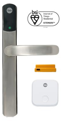 Yale Conexis L2 Smart Door Lock [NO Subscription Required] Remote Access from Anywhere, Anytime, No Key Needed, Works with Alexa, Google Assistant and Philips Hue - Satin Nickel