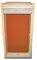Sichtschutz-Rollo für VELUX Dachfenster für TYP GGL/GPL - 306 oder M06 - Farbe terracotta - mit BLENDE und Haltekrallen - KLICK Montage