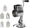 Stainless Steel Manual Drum Grater, Spiral Cutter, Vegetable Salad Cutter, Cheese Grater with 5 Stainless Steel Drum Inserts, Manual Vegetable Cutter for Cheese, Cucumbers, Carrots, Potatoes