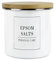 Minimalist Range Epsom Salts Storage Canister - White Metal Enamel Kitchen And Bathroom Storage Container