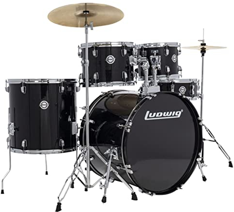 Ludwig Accent Fuse 5PC Drum Set Black Sparkle - Batteria set