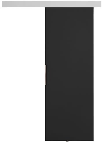 KIER FURNITURE Schiebetür Komplettset MALIBU - Tür mit Laufschiene - Schiebetürsystem - Raumspartür - Innentüren - Sliding Door Set - Graphit B66xH205xT1,6cm
