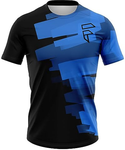 FFFF & OLFEH Herren Mountainbike MTB Top Kurzarm Atmungsaktiv Bequem Weich Feuchtigkeitstransport Radtrikot,Atmungsaktives Material, Schnell trocknend, antibakteriell (FA1,L)
