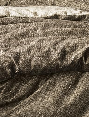 Irisette Edelflanell Bettwäsche Alpaka 135x200 Melange Wende karamel braun 8469-80