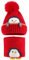 MASOCIO Wintermütze Baby Mütze Schal Set Kinder Junge Mädchen Winter Herbst Warme Babymütze mit Bommel Kindermützen Loop Strickmütze Fleece Beanie Hat 1-3 Jahr Rot