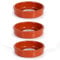 Tradineur - Pack de 3 cazuelas Redondas de Barro - Aptas para vitro y Horno - Ideales para guisos y asados caseros – Ø 14 cm