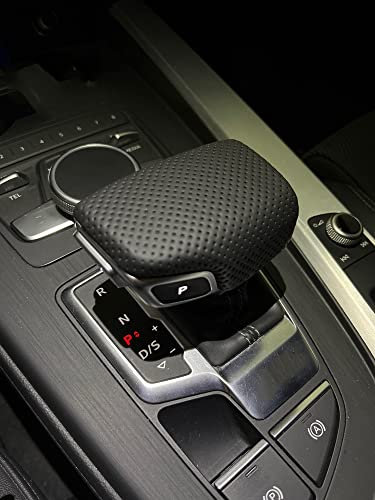 WEHOMY Zubehör Schaltknaufabdeckung Perforiertes Leder Handball Schaltgriff Hebelgehäuse Für Audi A4 B9 A5 Q7 Q5 2016 2017 2018 2019
