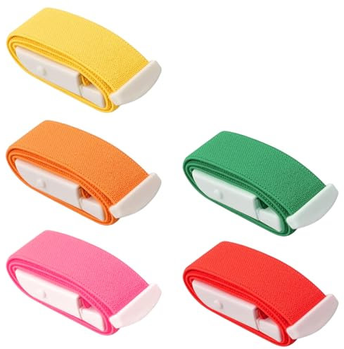 5 Pcs Tourniquets for Nurses, Torniquetes Medical First Aid, Reusable Tourniquet, Adjustable Tourniquet with Buckle, Emergency Quick Release Tourniquet Suitable for Home and Outdoor Sports
