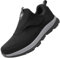 Aocase Chaussure pour Pied Gonflé, Sandales Pied Large Chaussures Orthopédiques Homme Chaussures OrthopéDiques Femme Basket Sneakers sans Lacet,Men Black,39/245mm