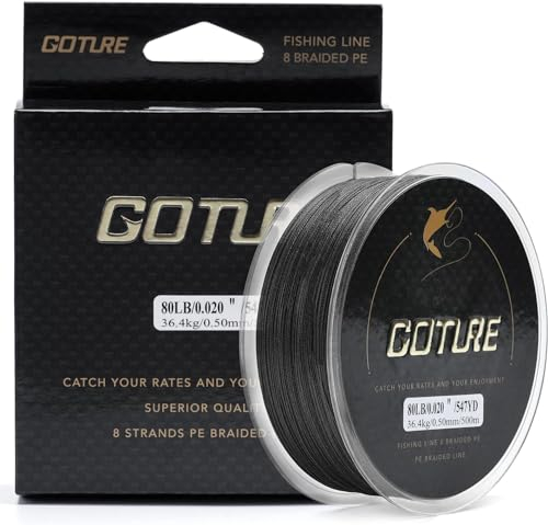 Goture Geflochtene Angelschnur 8fach - Ultradünne, Starke, Empfindliche, Glatte und Dehnungsfreie Schnur 300M
