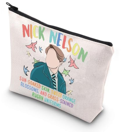 MYSOMY Nick Nelson Make-up-Tasche, LGBT-Comics-TV-Show-inspirierte Geschenke, Nick and Charlie Geschenke, Nick Nelson Merch, Nick Nelson Make-up-Tasche