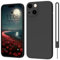 ORDA für iPhone 15 Hülle Silikon Case, Handyhülle für iPhone 15 Ultra Dünn Slim mit Microfiber, Kratzfeste Rundumschutz Case Schutzhülle Hülle für iPhone 15 6.1'' Schwarz