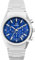 Timex Q Falcon Eye Chronograph Herren-Armbanduhr, 40 mm, Edelstahlarmband, blaues Zifferblatt, Edelstahlgehäuse TW2W33700