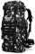 W WINTMING WintMing 70L Camping Wandern Rucksack Molle Rucksack Wasserdicht Reisen Daypack, 70 l, Schwarz-Weiß-Beleuchtung, 70L, Sportlich