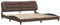 vidaXL Bettgestell, Polsterbett Bett mit Kopfteil, Bettrahmen mit Lattenrost, Doppelbett Schlafzimmerbett, Braun 200x200cm Kunstleder